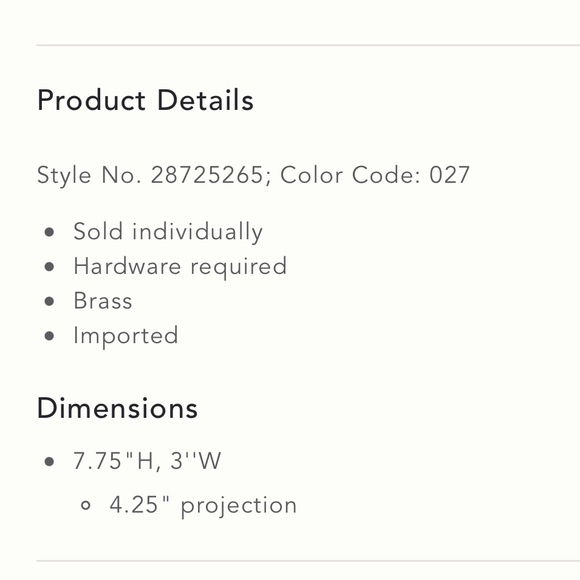 Anthropologie Watchdog Tieback Curtain Holder NIB - Picture 4 of 11